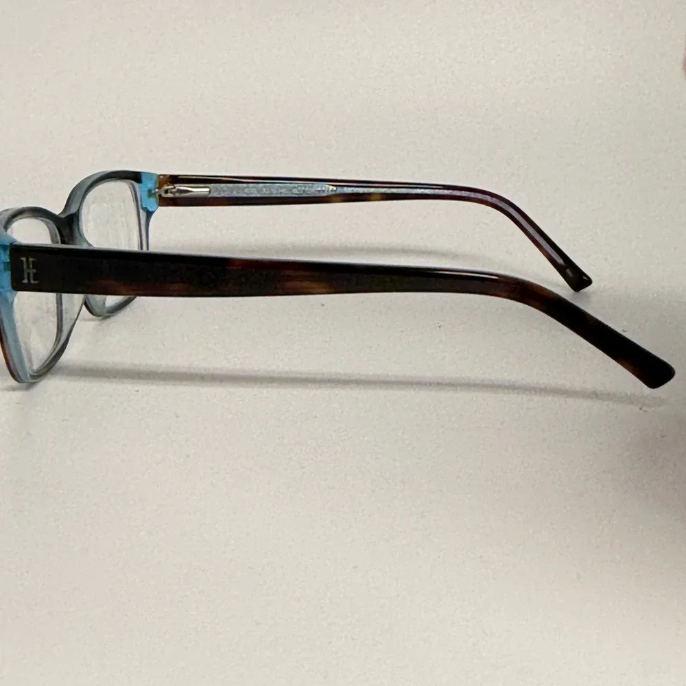 Helium 4202 Blu Tort Eyeglasses Frames 52-16-140 Blue‎ Tortoise Rectangle Womens